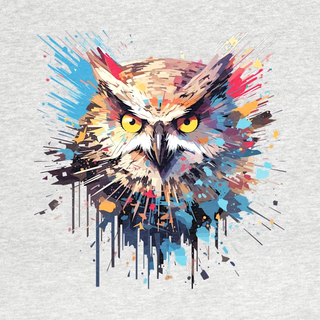 Owl Bird Animal Nature Freedom Wildlife Wonder Abstract by Cubebox